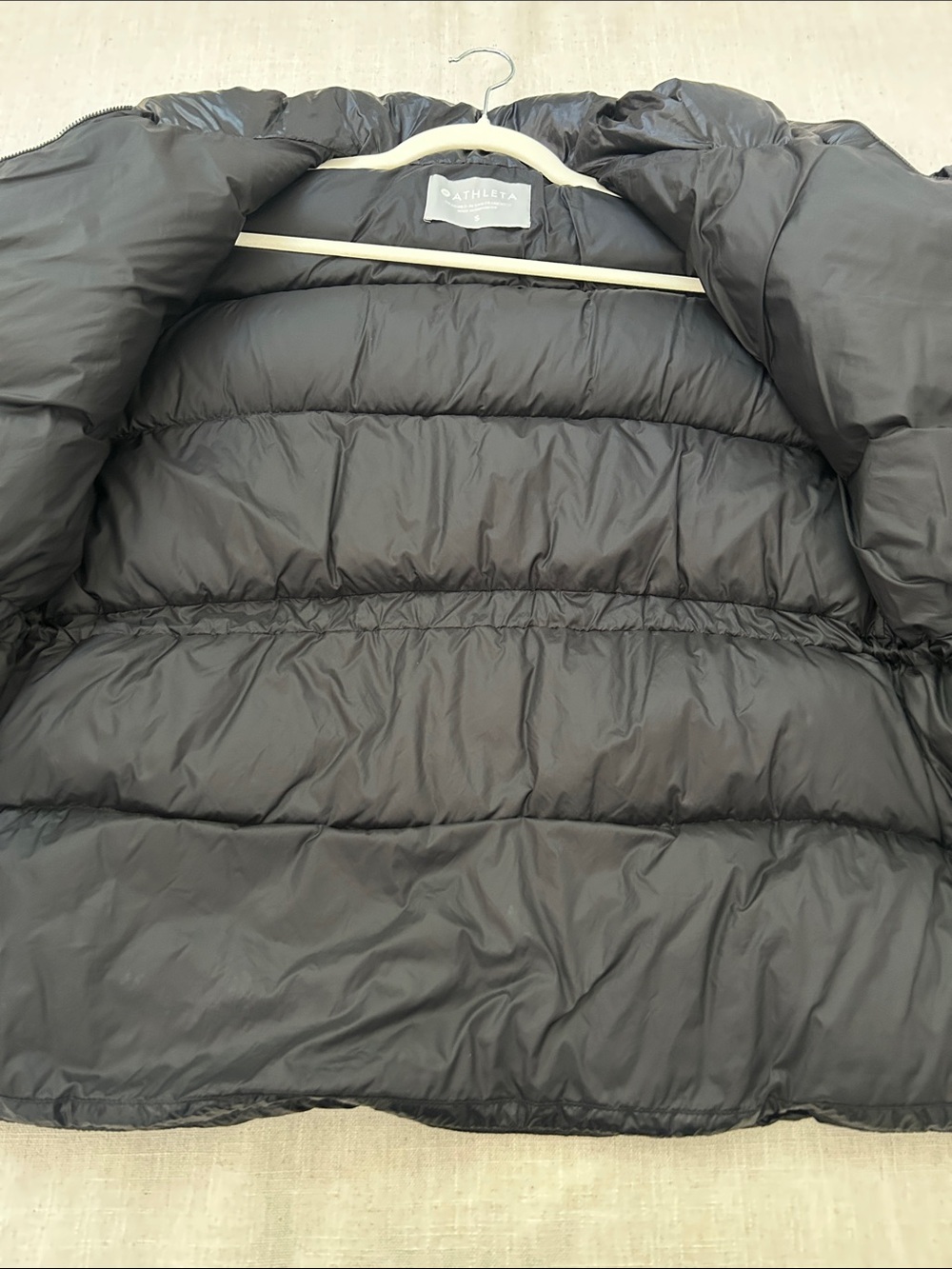 Athleta Lofty Down Puffer Jacket Women's Small Black Lightweight Outdoor Coat - Picture 11 of 16